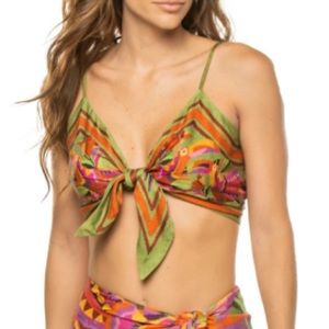 NEW FARM RIO TOUCANS SCARF CROP TOP Size:M
